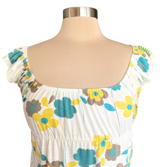 Vintage Wet Seal  Y2K Babydoll Top Mod Floral Print Retro 70s Inspired Boho - Picture 4 of 7